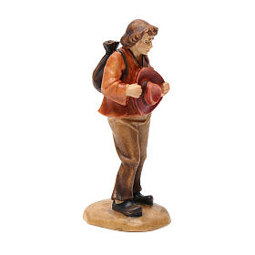 Pasterz z kapeluszem 12 cm drewno szopka model Valgardena