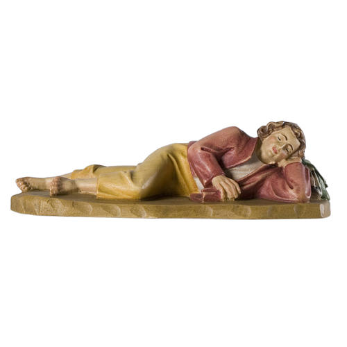 Schlafender Mann 12cm Holz, Krippe Valgardena 1