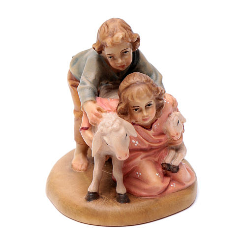 Young shepherds figurine, Val Gardena Model 12cm 1