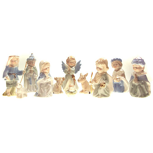 Nativity scene in ceramic measuring 10cm 1