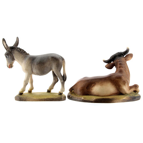 Ox and donkey, Orient model in painted Valgardena wood 6