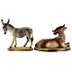 Ox and donkey, Orient model in painted Valgardena wood s6