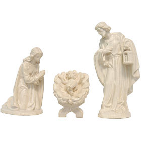 Holy Family for nativities in Valgardena wood, natural wax