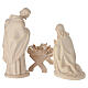 Sacra Famiglia presepe Valgardena naturale cerato s6