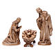Holy Family for nativities in patinated Valgardena wood s1