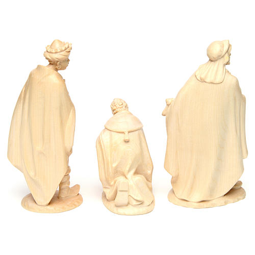 Three Wise Men for nativities in Valgardena wood, natural wax 5