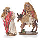 Flee from Egypt scene, 24cm in fabric and resin, red and beige colour s1