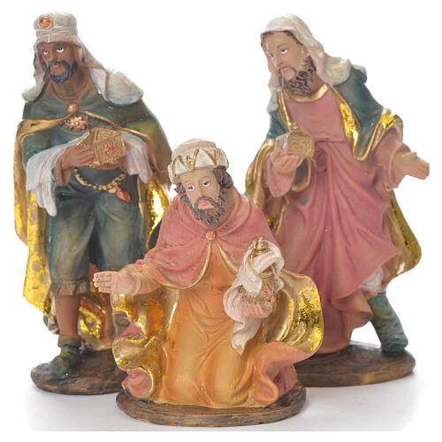 Complete Nativity scene set 32 pcs 23 cm in colored resin 4