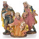 Complete Nativity scene set 32 pcs 23 cm in colored resin s4