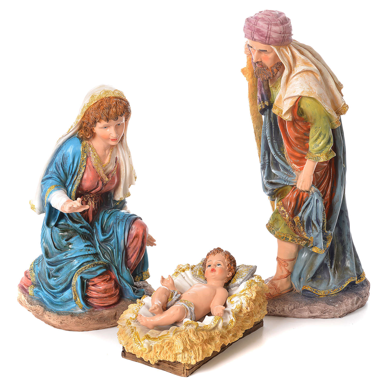 Complete nativity set in resin, 11 figurines 53cm | online sales on ...