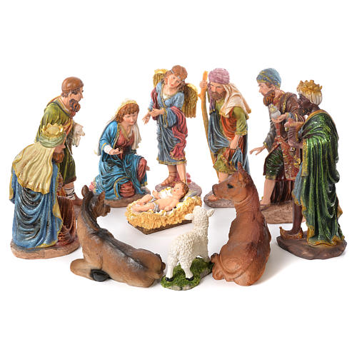 Complete nativity set in resin, 11 figurines 53cm 1