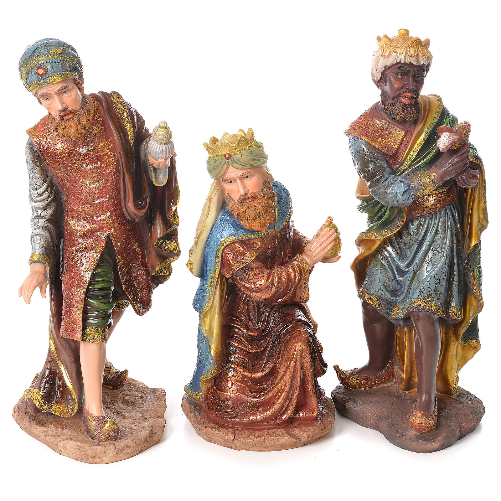 Complete nativity set in resin, 11 figurines 53cm | online sales on ...