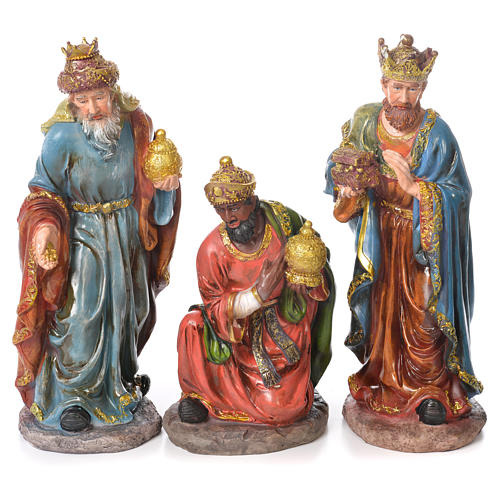 Complete nativity set in resin, 12 figurines 45cm 3
