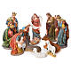 Complete nativity set in resin, 12 figurines 45cm s1