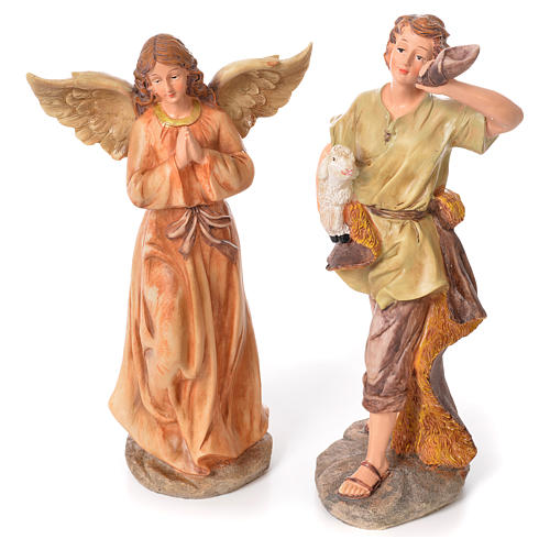 Complete nativity set in natural coloured resin, 11 figurines 31cm 4
