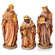 Complete nativity set in natural coloured resin, 11 figurines 31cm s3