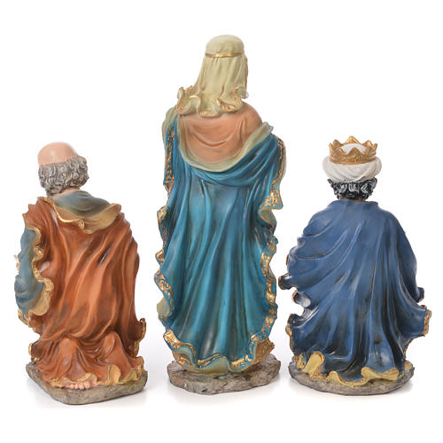 Nativity set in resin, 10 figurines measuring 44cm 4