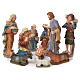 Nativity set in resin, 10 figurines measuring 44cm s1