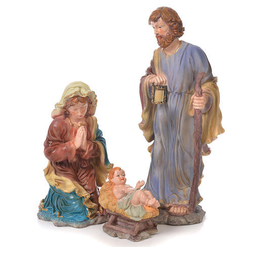 Nativity set in resin, 10 figurines measuring 44cm 2