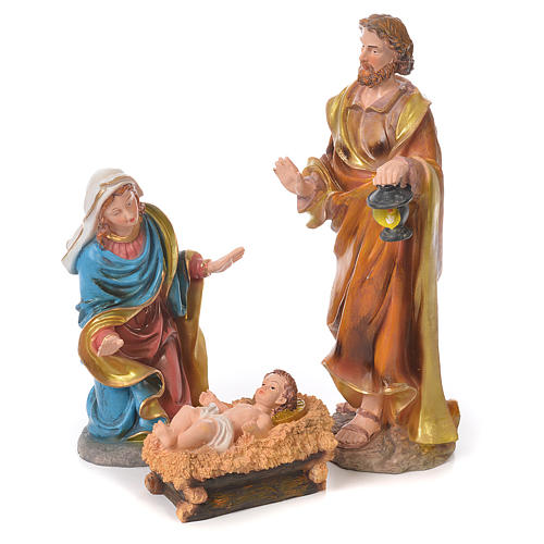 Nativity set in resin, 10 figurines measuring 42cm 2