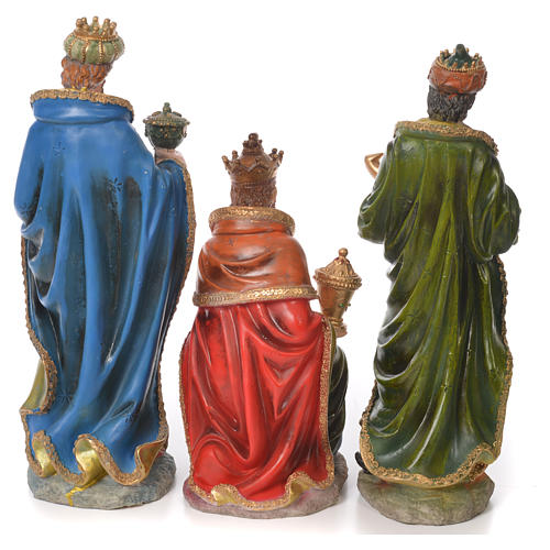 Complete nativity set in resin, 9 figurines 27cm 5