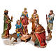 Complete nativity set in resin, 9 figurines 27cm s1