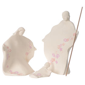 Crèches Noël stylisées: Crèche Jubilé décoré argile Centre Ave 22 cm