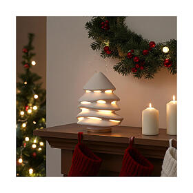 Árbol de Navidad Cerámica Centro Ave 30 cm iluminado