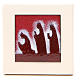 Tríptico quadros vermelhos argila Centro Ave 9,8 cm s4