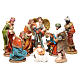 Complete nativity set in multicoloured resin, 11 figurines 20cm s1