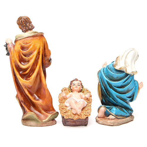 Complete nativity set in multicoloured resin, 11 figurines 20cm 3