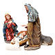 Complete nativity set in multicoloured, gold resin, 6 figurines 30cm s2