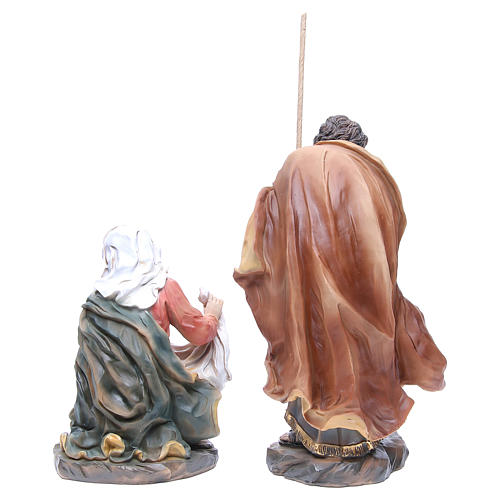 Nativity set in resin measuring 34cm complete with 11 characters 6