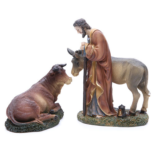 Complete nativity set in resin, 8 figurines 21cm 4