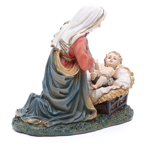 Complete nativity set in resin, 8 figurines 21cm 3