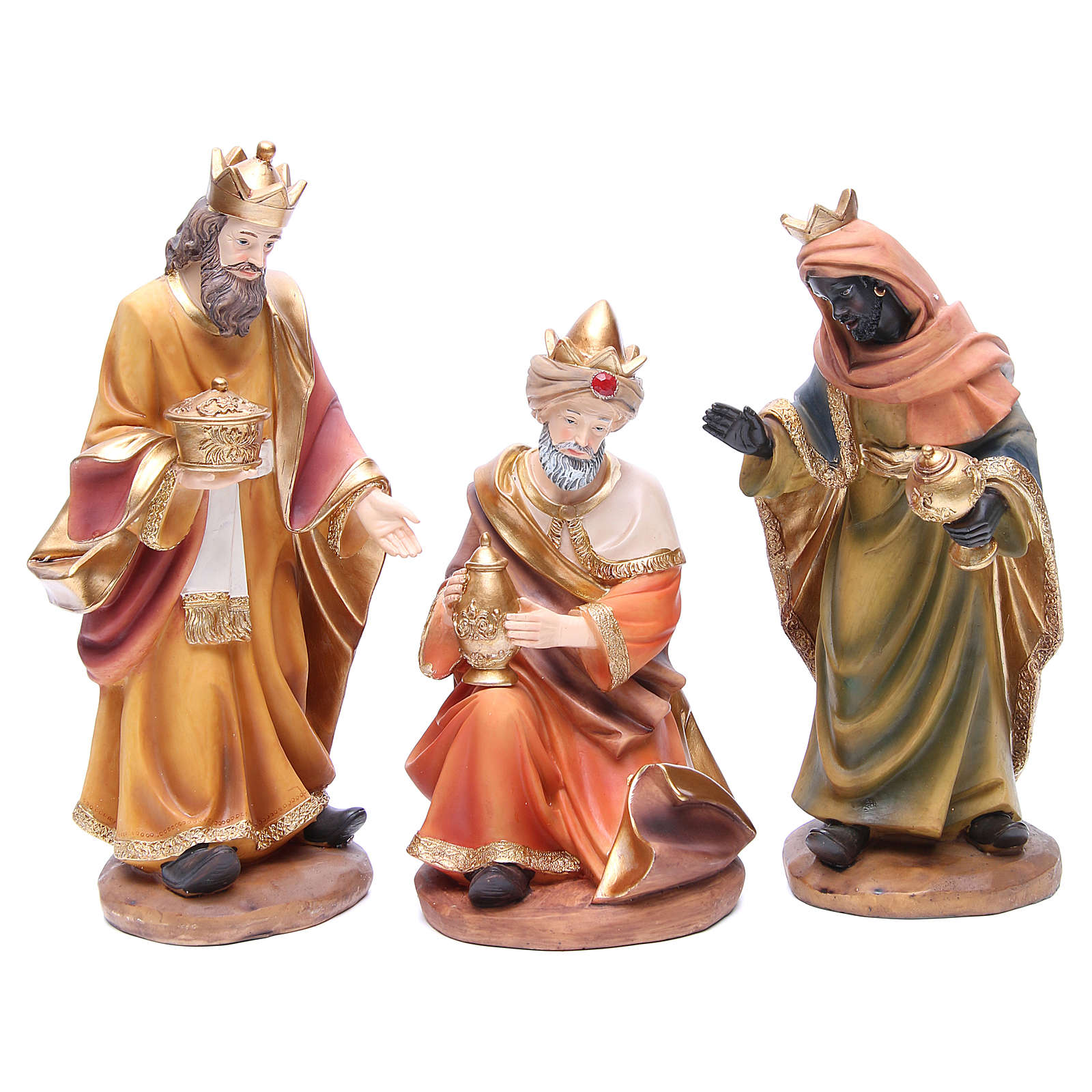 Nativity set in resin measuring 30cm complete with 11 characters ...