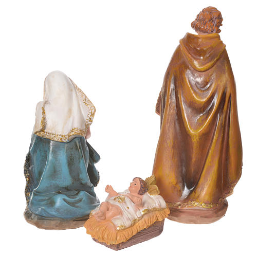 Complete nativity set in multicoloured resin, 11 figurines 31cm 3