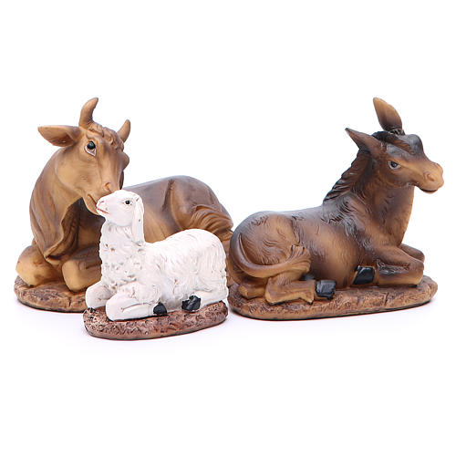 Nativity set in resin, 11 figurines measuring 19.5cm 5