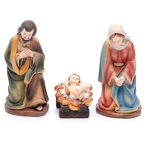 Nativity set in resin, 11 figurines measuring 19.5cm 2