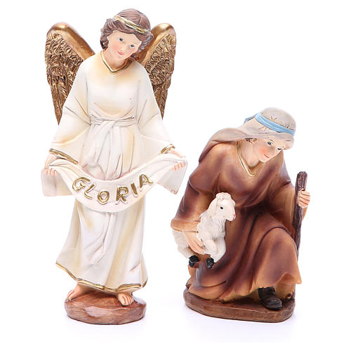 Nativity set in resin, 11 figurines measuring 19.5cm 4