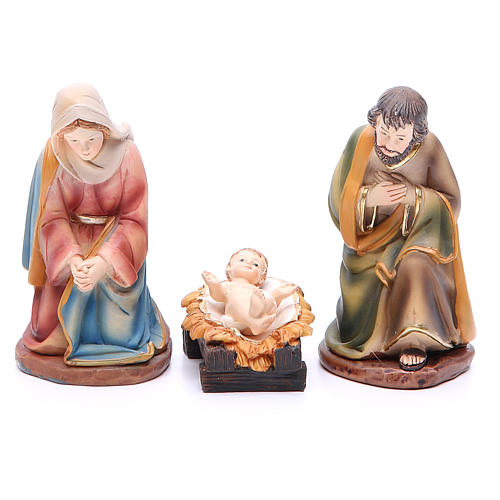 Nativity set in resin, 11 figurines measuring 14cm 2