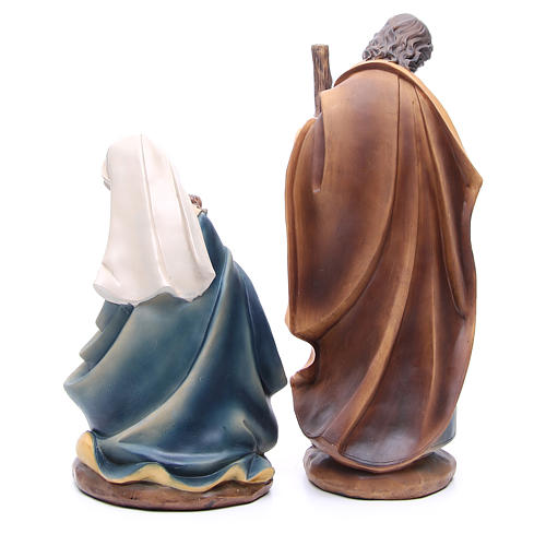 Nativity set in resin, 11 figurines 43cm wood-like finish 3