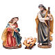 Nativity set in resin, 11 figurines 43cm wood-like finish s2