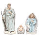 Nativity set in resin measuring 31cm, 8 characters with Blue Grey finish s2