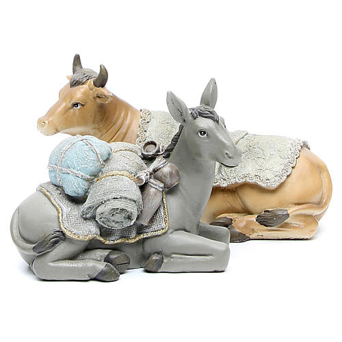 Presepe resina 8 pz 31 cm finitura Blue Grey 5