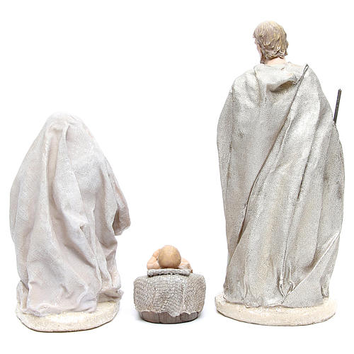Nativity set in resin measuring 31cm, 8 characters with Blue Grey finish 3