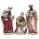 Nativity set in resin measuring 28cm, 8 characters with Multicoloured finish s4