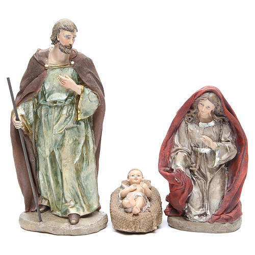 Nativity set in resin measuring 28cm, 8 characters with Multicoloured finish 2