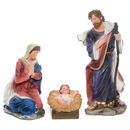 Complete nativity set in resin measuring 103cm, 12 characters 2
