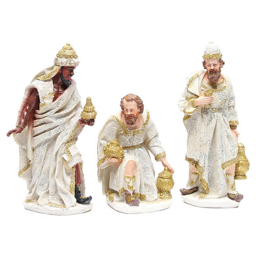 Complete nativity set in resin measuring 32, 10 characters 4